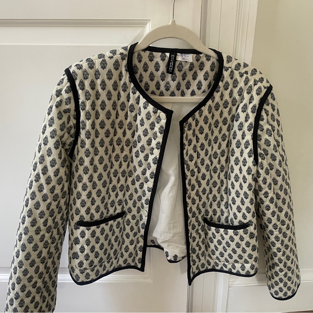 Blockprint Quilted Spring/Summer Cotton Quilted Jacket Jacket